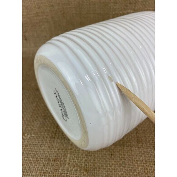 Farval Juice Water Pitcher Vase White 10" Made In Portugal - Picture 7 of 8